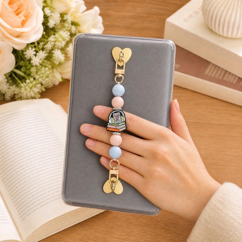 Hand Strap Holder for Kindle Silicone Beaded Reading Theme