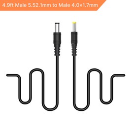 WingHome 12V / 6V Power Cable, Male 4.0x1.7mm to Male 5.5x2.1 mm Plug