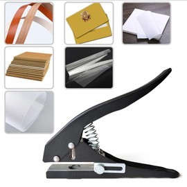 Elqubkan 12mm Circular Hole Paper Hole Punch, Round Hand Punch with One Hole for ID Cards, PVC Cards, Badge Photos