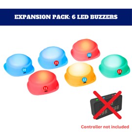 Trebisky Wireless Buzzer System for Game Show Emole 10 Players (Expansion 6-Buzzer)