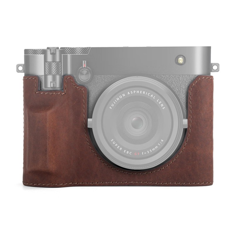 MUZIRI KINOKOO Fuji GFX100 RF Case, Genuine Leather Protective Half