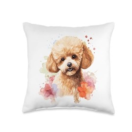 Toy Poodle Lovers Design Pop Art Toy Poodle Dog Throw Pillow