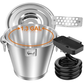 Rear Grease Drainage Funnel with 1.3 Gal Drip Oil Bucket W/Lid & Magnetic Grease Gate for Blackstone Griddle 36", Creative Blackstone Accessories Cup Liners Saving Compatible with Hood, Wind Guard
