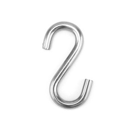 QWORK Pack of 4 Heavy Duty S Hooks Made of 304 Stainless Steel, Hammock Swing, Industrial Quality, 82 mm, Large S-Hooks up to 100 kg