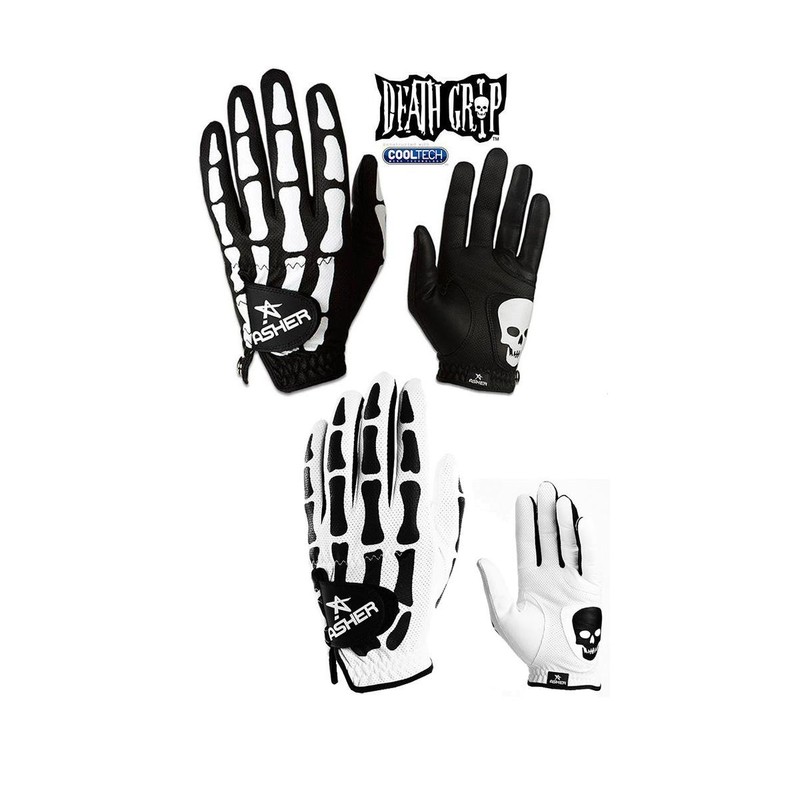 Asher Deathgrip Cooltech Golf Glove (White, Medium Large)