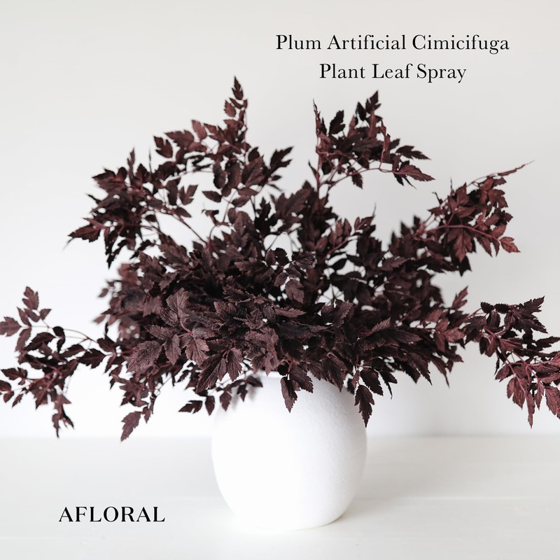 Afloral Plum Fake Cimicifuga Ramosa Leaves - 31"