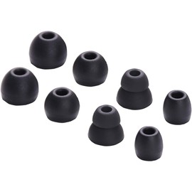 8 Pairs Replacement Eartips Silicone Buds Ear Tips Earbuds Set Compatible with Beats Flex/Beats X/Beats Powerbeats Pro Wireless Earphones - Black