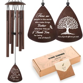 Soopau Thank You Gifts for Women Men, 32" Wind Chimes Thank You Gifts, Appreciation Gifts for Employee Coworkers Colleague Teachers Nurses, Thanksgiving Day Gifts for Family Friends