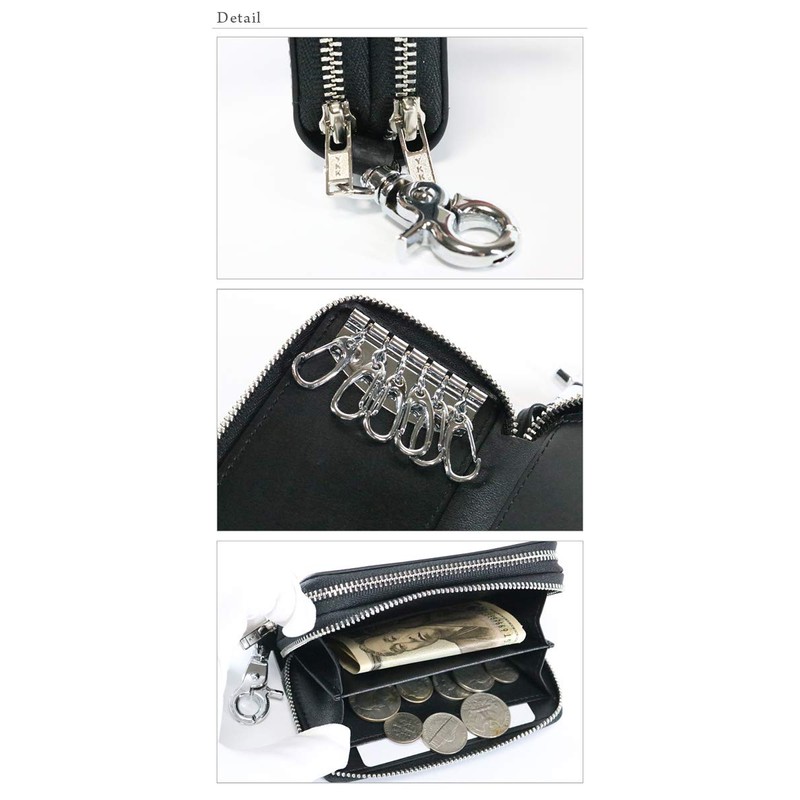 Berkut Carbon Leather x Grain Leather Mini Wallet, Coin Purse,
