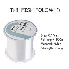 Fishing Line 500M Nylon 0.47mm Clear Monofilament Fishing Line Strong Tension High Load Invisible Nylon Thread Line for Hanging Decorations and Jewelry