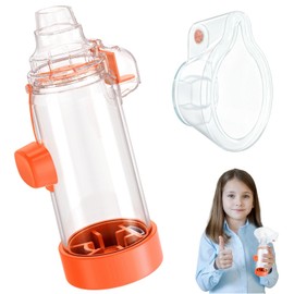 Soft Silicone Inhaler Spacers for Adults and Kids - Fun and Colorful Nessi OTC Spacer (Kids-Orange)