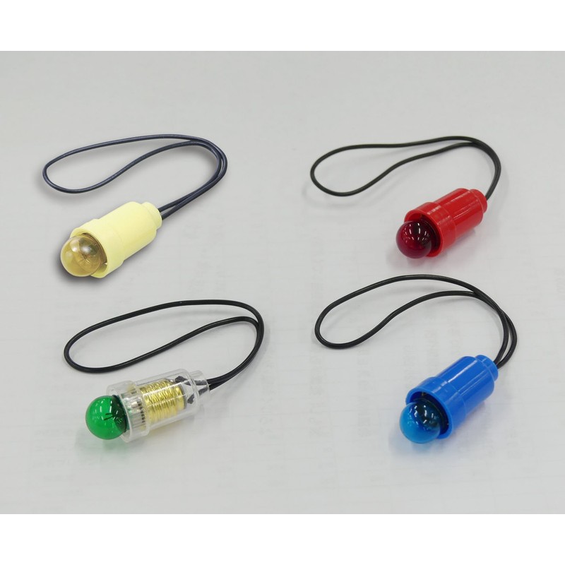 ELPA PP-03NH Small Base Bulb with Lead Wire E10 Blue/Red/Yellow/Transparent