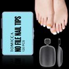 TOMICCA 120pcs Foot Nail Tips Frosted Clear Short Full Cover