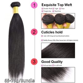 Human Hair Bundles 14 Inch Brazilian Hair Bundles Natural Human Hair Weaves Brazilian Straight Hair Extensions Straight Hair Bundles