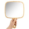 YEAKE Hand Mirror,Extra Large Natural Bamboo Handheld Mirror with Handle,
