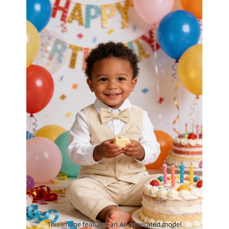 Baby Easter Outfit Boy Wedding Dress Church Khaki Suit 3-6