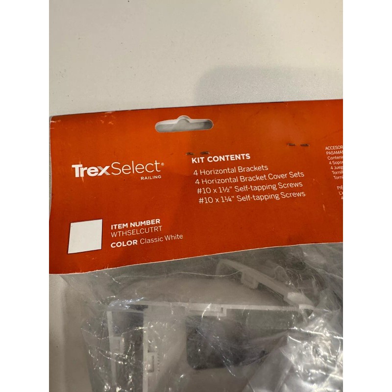 Trex Select Railing Mounting Hardware For cut Rails - White