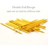 Borogo 100 Pcs Orange Wood Nail Sticks Double Sided Multi