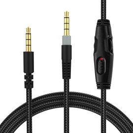 Alitutumao Hyperx Cloud Alpha Cable with Inline Mute & Volume Control, 3.5mm Headphones Audio Cord Compatible with HyperX Cloud Alpha & Cloud Mix Gaming Headset (No Inline Mic, Black)