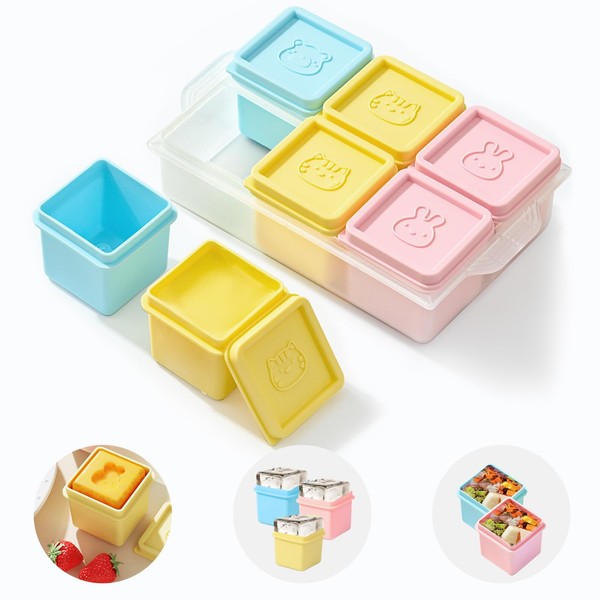 Upgraded Silicone Individual Molds with Lids, Freezer Trays for Food