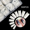 500PCS Natural False Nails Tips Lady French Style Acrylic Artificial