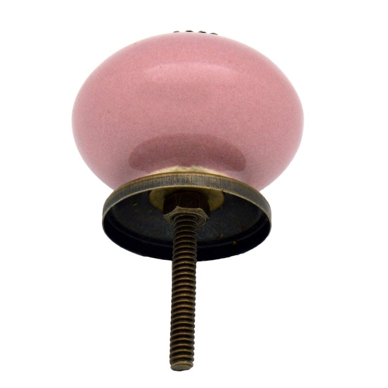 Nicola Spring Round Ceramic Cabinet Knobs - Pink - Pack