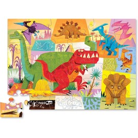 Crocodile Creek 36-Piece Jigsaw Floor Puzzle - Fun Floor Puzzles for Kids Ages 3-5 - Heavy-Duty Shaped Box for Storage - Dinosaur - 27" W x 20" H Finished