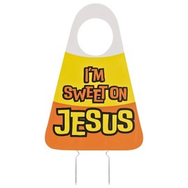 Fun Express 16" x 24" Religious Candy Corn Stand-In Yard Sign