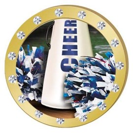 Crown Awards Cheer Gold Rhinestone Pin, Gold Cheer Pins, 100 Pack Prime