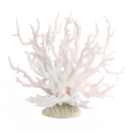 EastVita Artificial Plants Aquarium-Decor-Coral, White