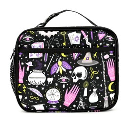Droerfes Goth Magic Insulated Lunch Box Reusable Lunch Bag Women Men Cooler Tote Bag For Kids Boys Girls Work Picnic School Office