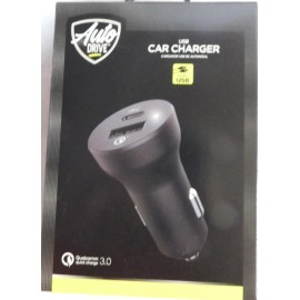 Auto Drive Quick Charge 3.0 USB Car Charger,Dual USB Type A & USB Type C Charger