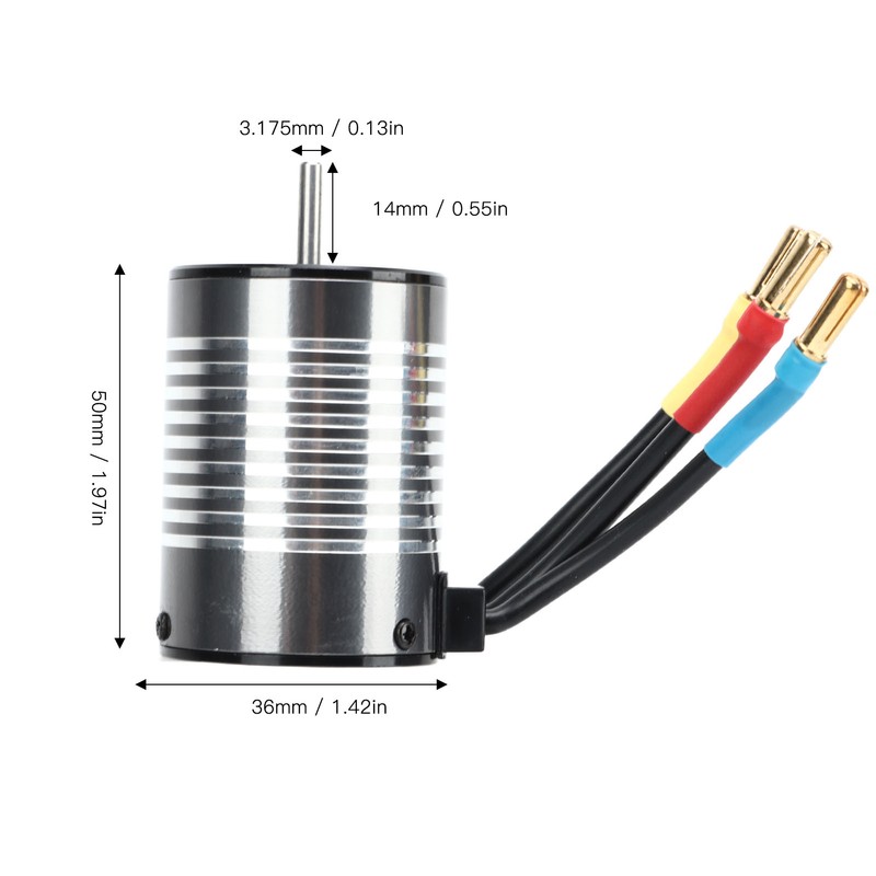 3650 Brushless Motor High Speed Large Torsion Waterproof 3500KV for