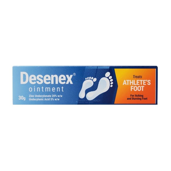 Desenex Athletes Foot Ointment 30g Zinc Undecylenate 20% w/w Undecylenic Acid 5% w/w