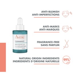 Eau Thermale Avène Cleanance A.H.A Exfoliating Serum, for refined pores, anti-blemish, with natural acids