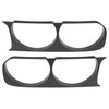 HECASA Headlight Bezels Pair Compatible with 2008-2014 Dodge Challenger Black