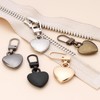 5Pcs Gold Heart Shaped Zipper Pull Replacement Metal Zipper Backpack