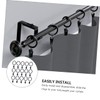GRIRIW 40pcs Curtain Rings with Clips Drapery Rings for Easy