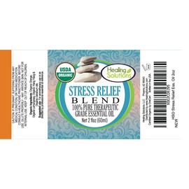 Healing Solutions Stress Relief Blend Essential Oil - 100% Pure Therapeutic Grade - 60ml - Aromatherapy Oils