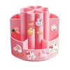 Eabdice Desk Pen Holder, 360° Rotating Pen Holder, 5 Compartments,