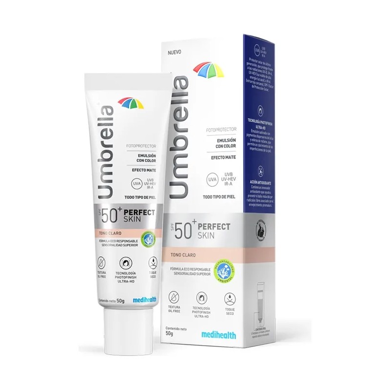 Umbrella Perfect Skin tono claro SPF 50+,color EFECTO MATE