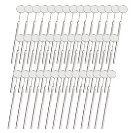 MuskalMed 100 Piece Dental Mirror Stainless Steel Dental Mirror #5 (45°)Degree Curved Design Mirror Head With Knurled Stainless Steel Handle 6.5 Inch Length Dentist Tool For Teeth Cleaning Inspection