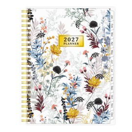 2027 Planner, Weekly ＆ Monthly Planner 2027, Jan 2027 – Dec 2027, 6.2" x 8.42", Flexible Cover, 12 Monthly Tabs, Thick Paper, Spiral Wirebound, Inner Pocket