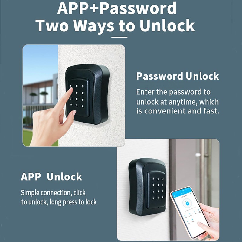 NEWFUN Key Safe, Key Safe with Number Code, Metal Material,