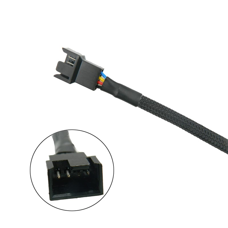 5PCS 4-Pin PWM Fan Splitter Cable, FBHDZVV Sleeved Braided Adapter