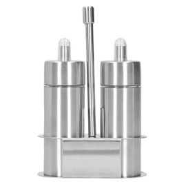 Stainless Steel Condiment Container Canister Set Seasoning Soy Bottle Kitchen Cooking Tool