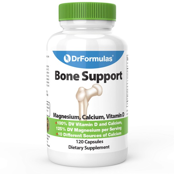 DrFormulas Bone Support 100% DV 1000mg Calcium Supplement Carbonate, Citrate,