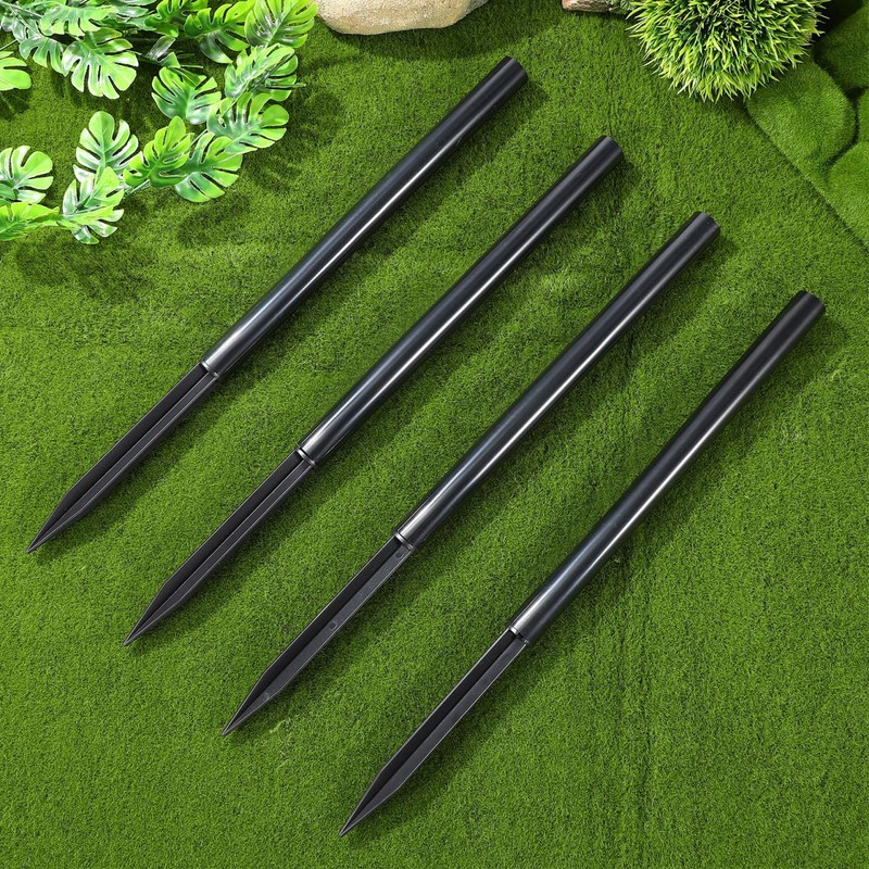 Yardwe 8 Sets Solar Pathway Lights Stakes, 12.2 Inch Black