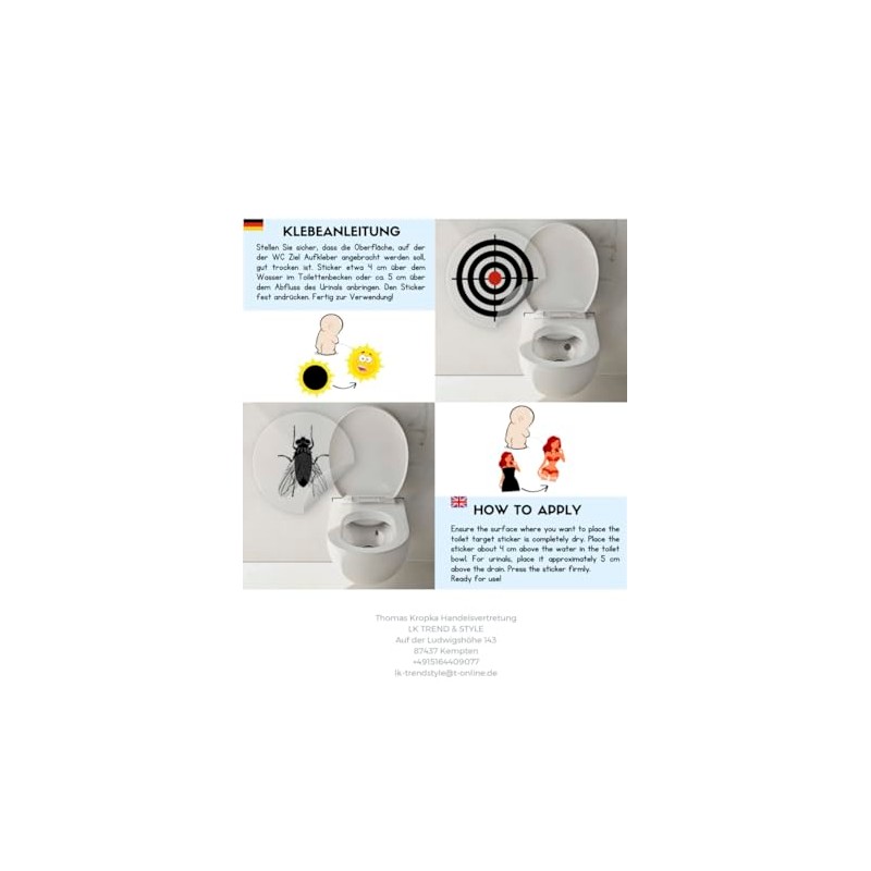 Toilet Sticker Set of 6 Toilet Stickers Target Shark Design