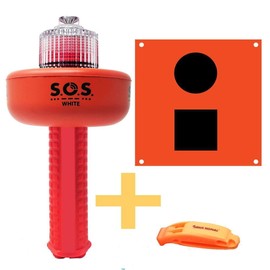 Siruis Signal SOS Distress Light C-1003 - With Flag & Whistle - Free 2-Day Shipping
